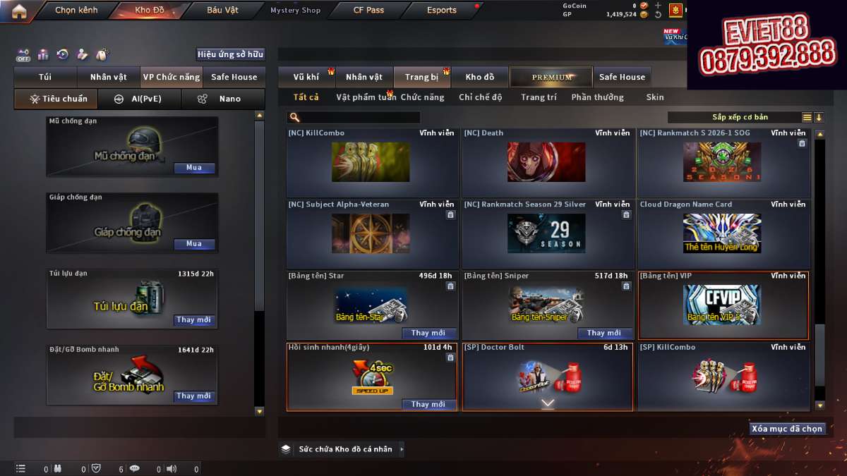 shop acc cf uy tin gia re